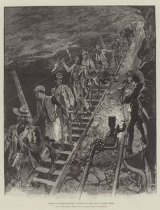 Mining at Johannesburg, Natives on the Way to their Work